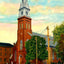 St Jerome's Catholic Church, Holyoke, Massachusetts in 1908 Art Print (7 Sizes)