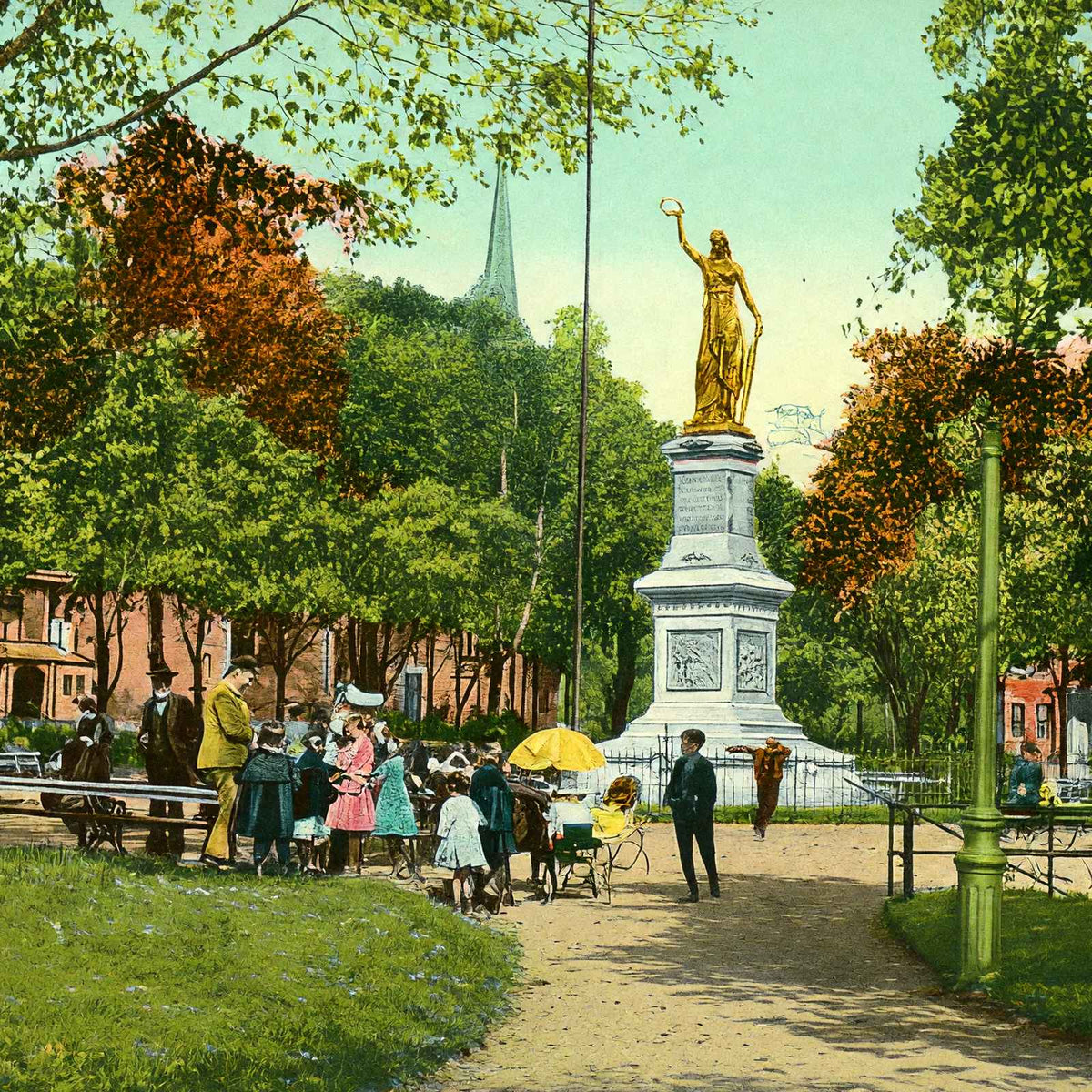Hampden Park, Holyoke, Massachusetts in 1908 Vintage Print (7 Sizes) - Restored