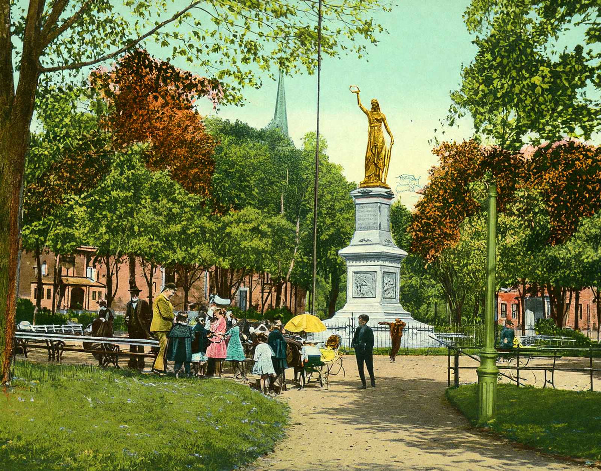 Hampden Park, Holyoke, Massachusetts in 1908 Vintage Print (7 Sizes) - Restored
