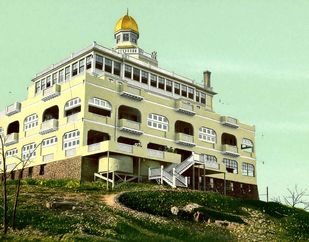 Summit House Mount Tom, Holyoke, Massachusetts in 1908 Vintage Print (7 Sizes)