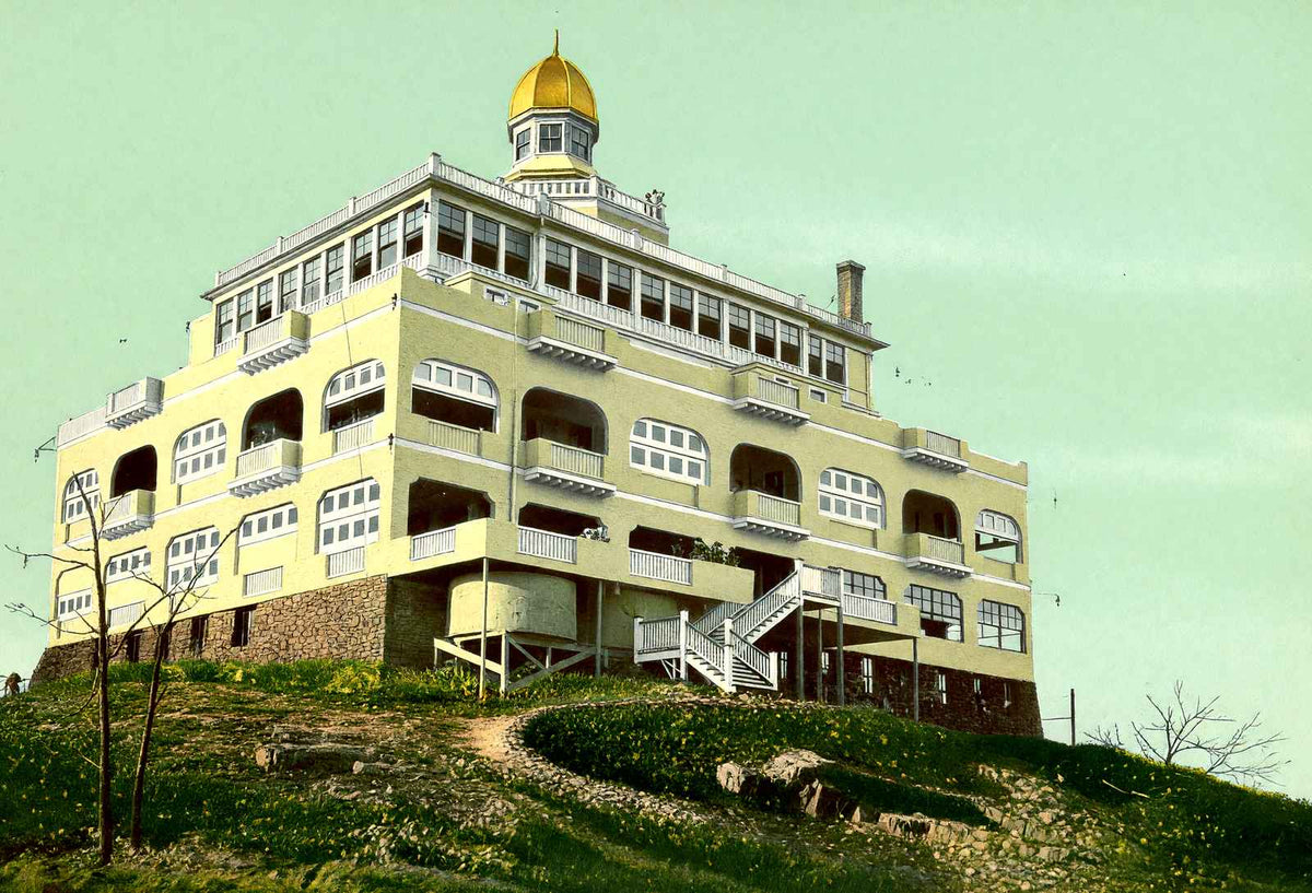 Summit House Mount Tom, Holyoke, Massachusetts in 1908 Vintage Print (7 Sizes)