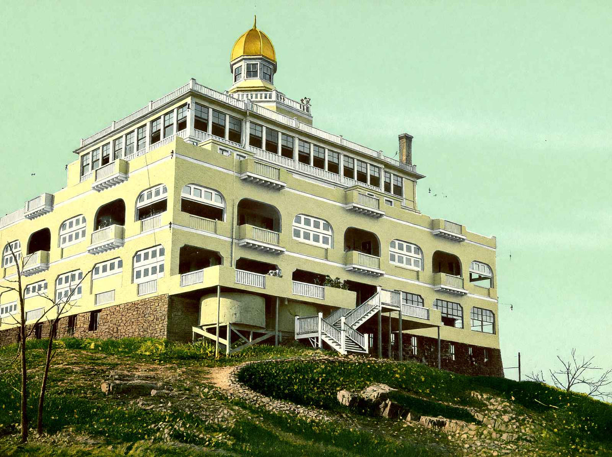 Summit House Mount Tom, Holyoke, Massachusetts in 1908 Vintage Print (7 Sizes)