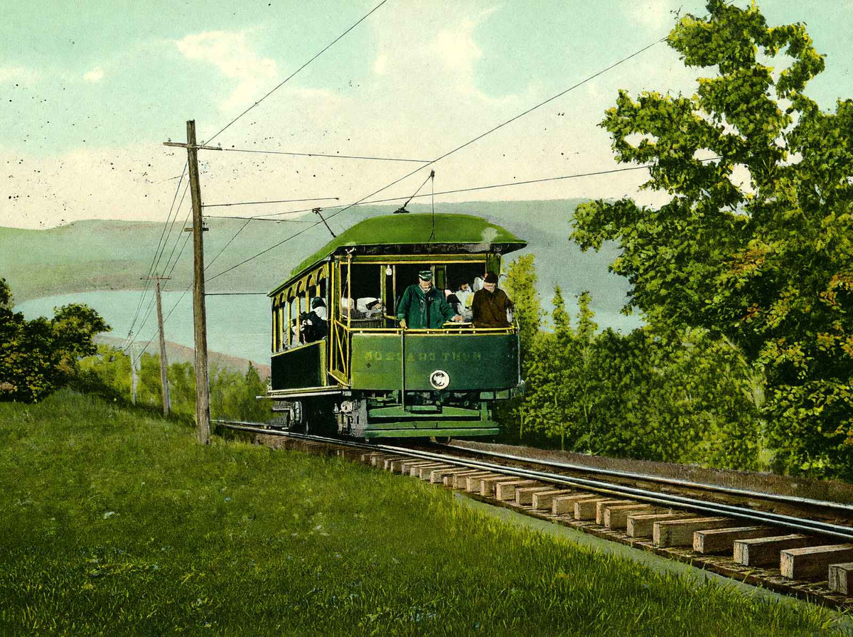 Railroad on Mount Tom, Holyoke, Massachusetts in 1908 Vintage Print (7 Sizes)