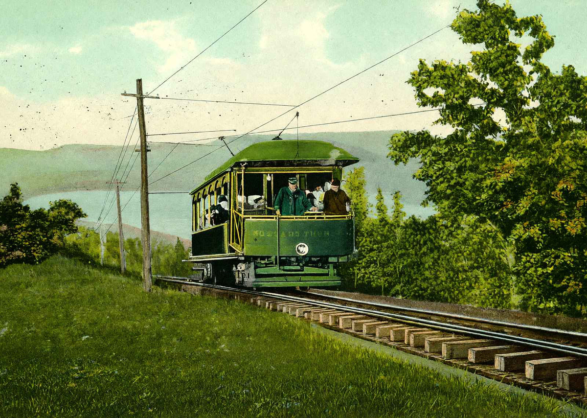 Railroad on Mount Tom, Holyoke, Massachusetts in 1908 Vintage Print (7 Sizes)