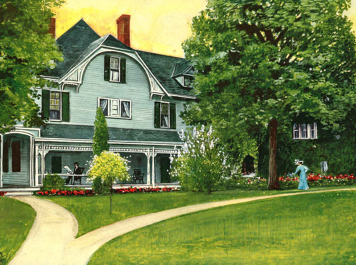 Garfield Home Mentor Ohio Vintage Print (7 Sizes) - Premium Print