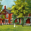 Rutherford B. Hayes Home in Fremont vintage print