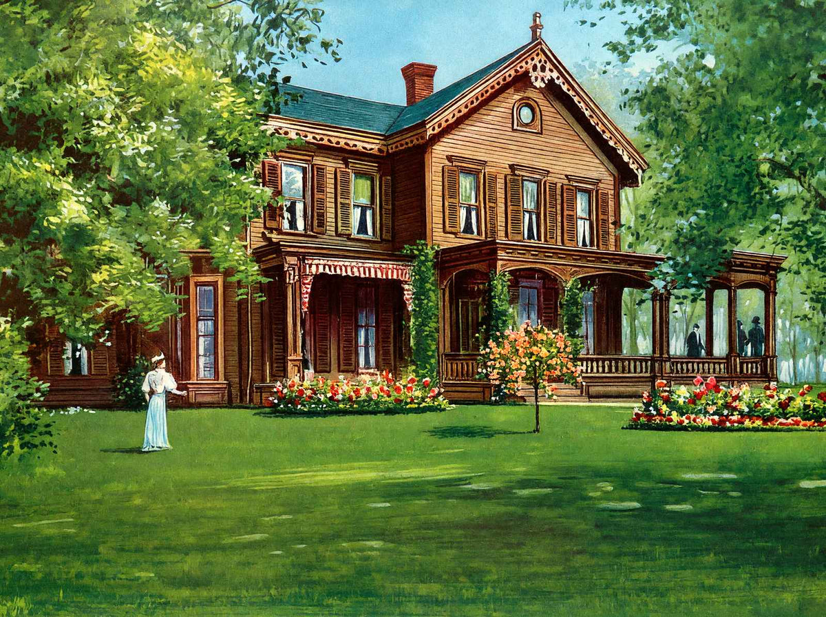 McKinley Home Canton Ohio Vintage Print (7 Sizes) - Reproduction