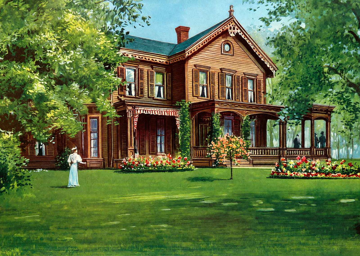 McKinley Home Canton Ohio Vintage Print (7 Sizes) - Reproduction