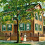 Abraham Lincoln Home Springfield Illinois Vintage Print (7 Sizes)