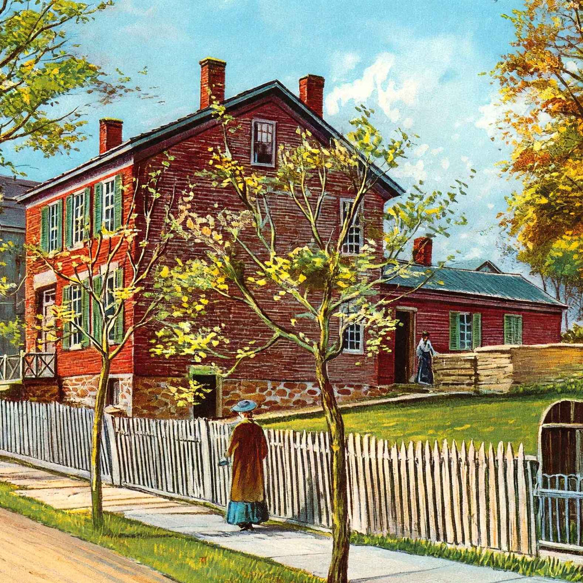 Ulysses S Grant Home Galena Illinois Vintage Print (7 Sizes) - Restored