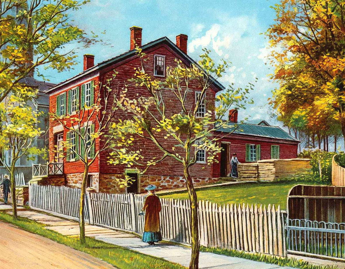 Ulysses S Grant Home Galena Illinois Vintage Print (7 Sizes) - Restored
