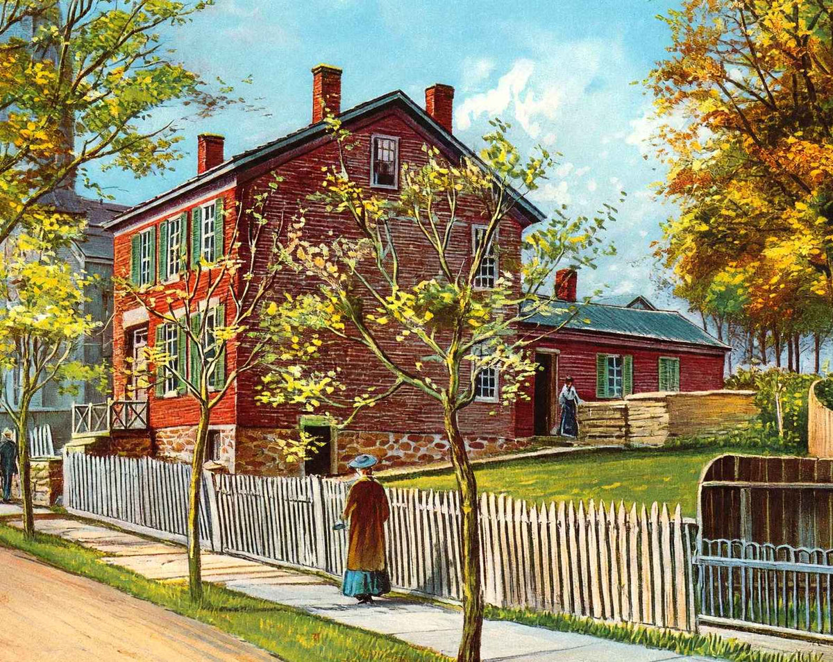Ulysses S Grant Home in Galena vintage print
