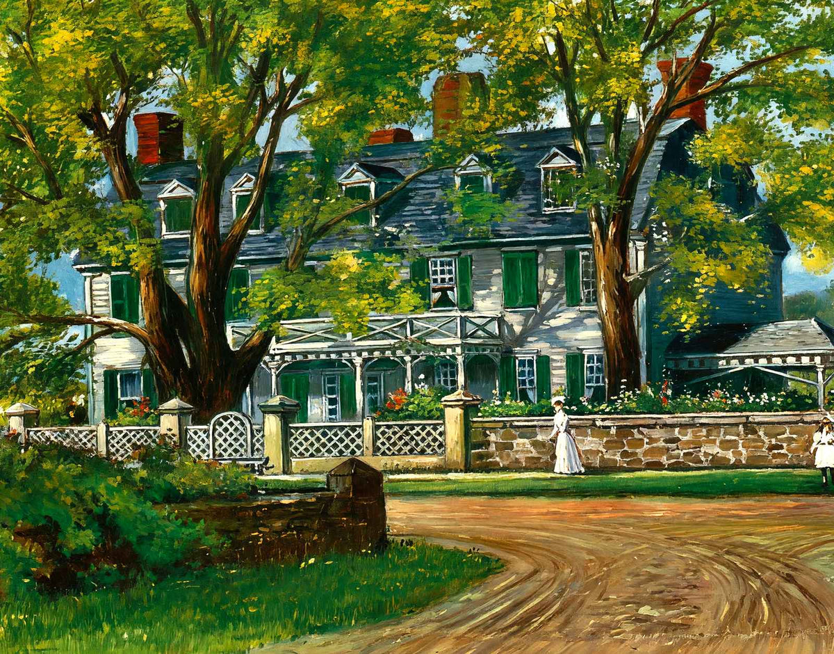 Home of John Quincy Adams in Quincy MA Painting Print (7 Sizes) - Shipped Flat