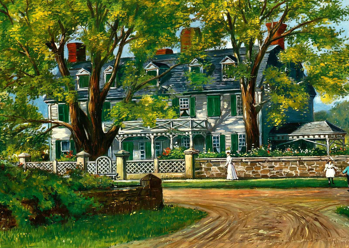 Home of John Quincy Adams in Quincy MA Painting Print (7 Sizes) - Shipped Flat