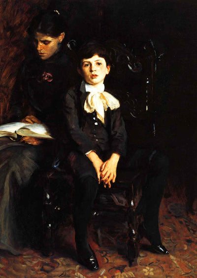 Homer Saint Gaudens and His Mother Art Print 1890 by Sargent (6 Sizes)