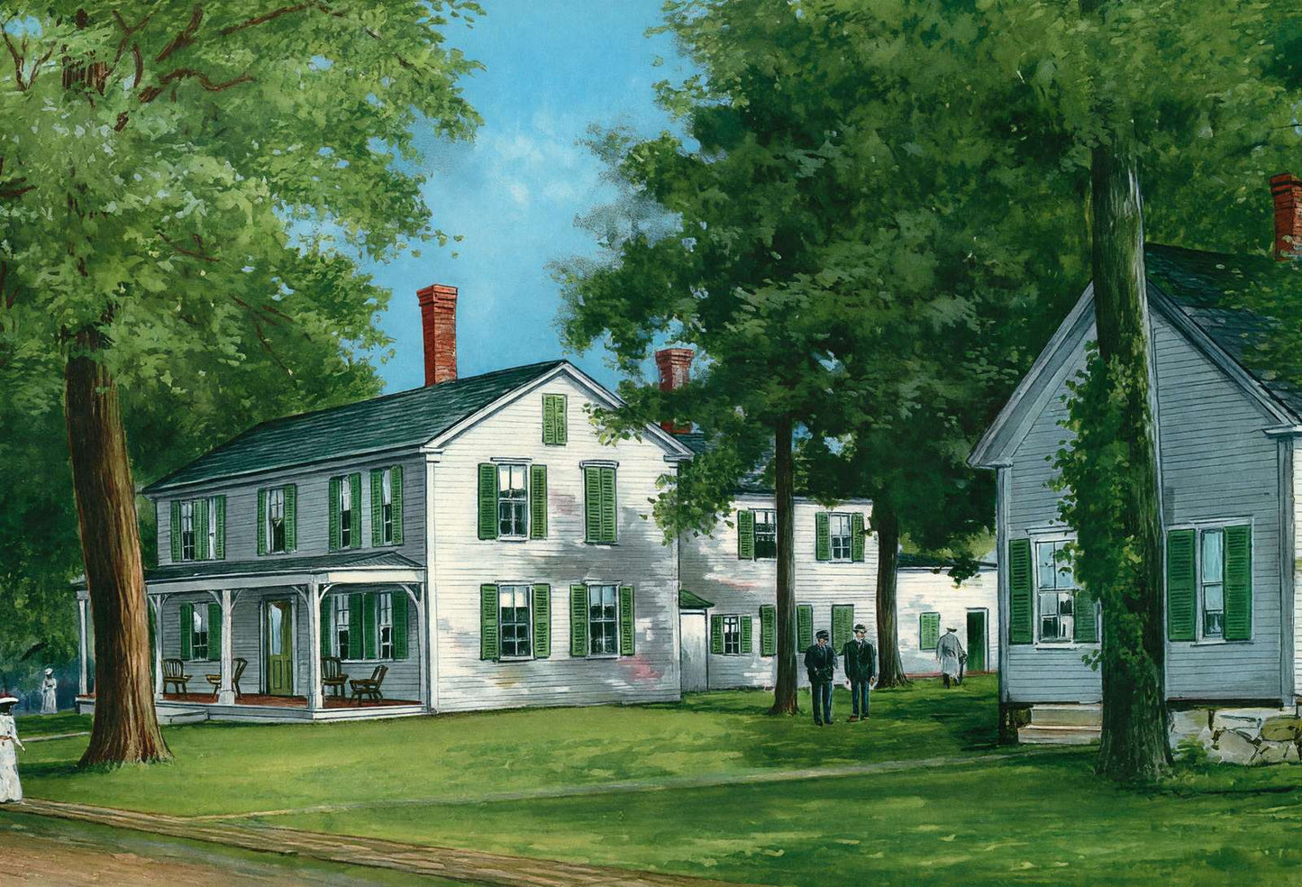 Home of Franklin Pierce Hillsboro NH Vintage Print (7 Sizes) - Premium Quality
