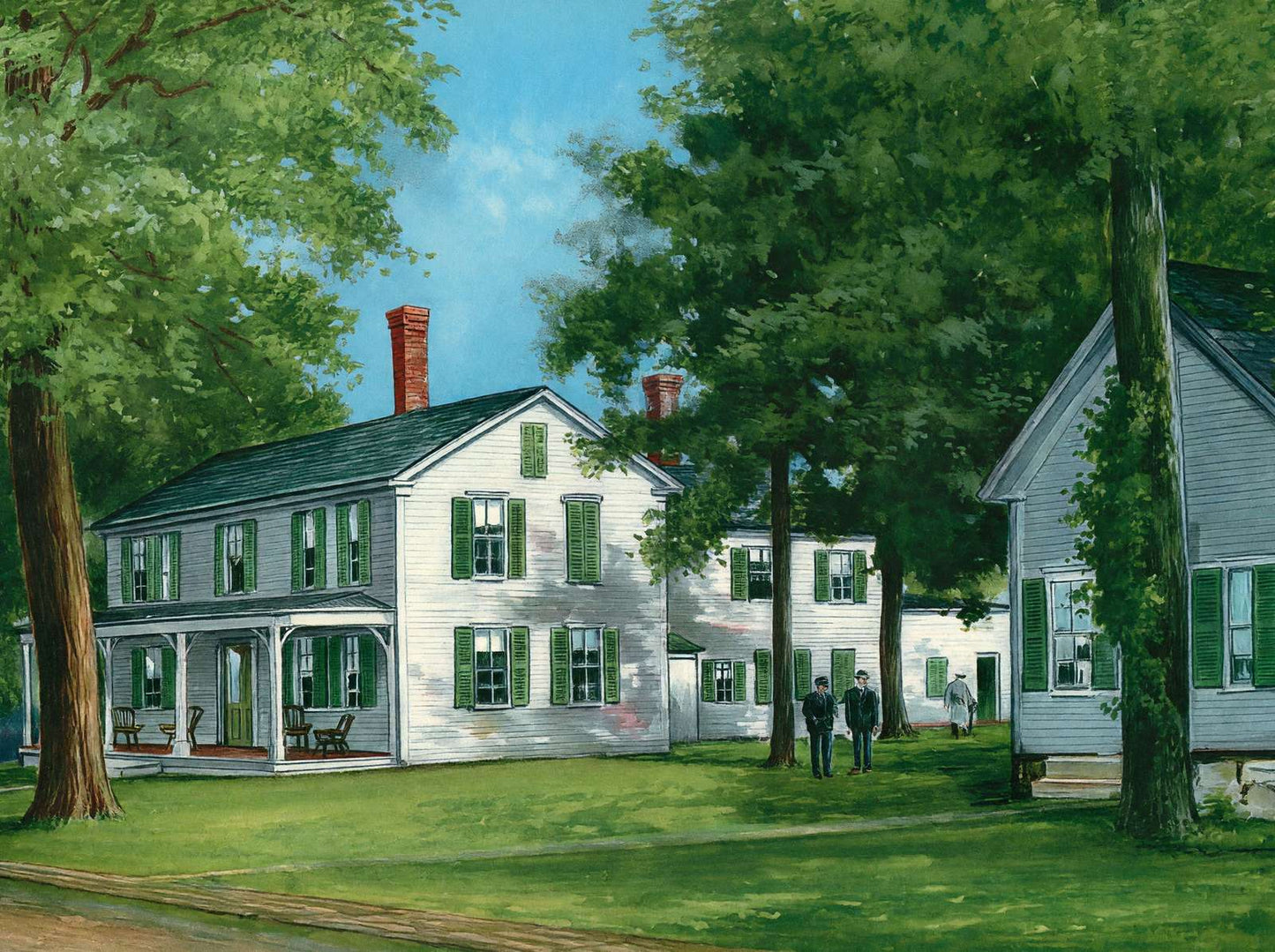 Home of Franklin Pierce Hillsboro NH Vintage Print (7 Sizes) - Premium Quality