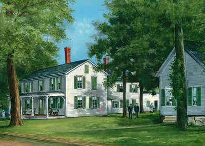 Home of Franklin Pierce Hillsboro NH Vintage Print (7 Sizes) - Premium Quality