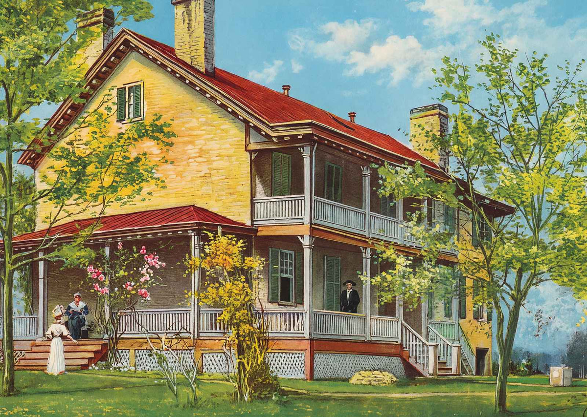 Home of Zachary Taylor Louisville Vintage Print (7 Sizes) - Acid Free