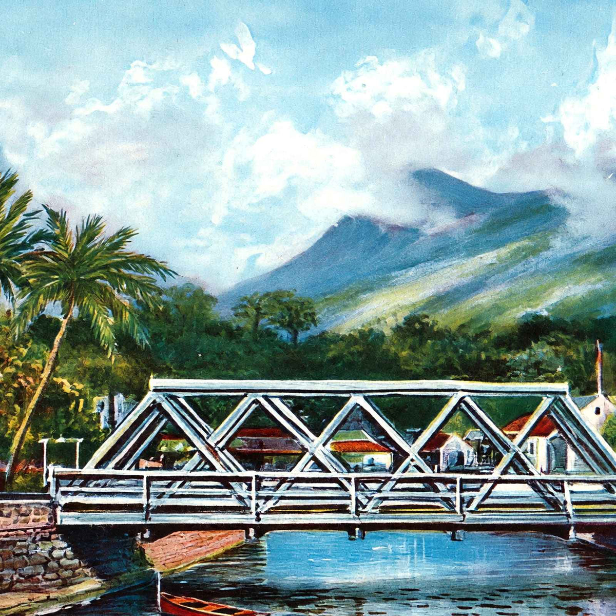 Honolulu Suburbs in 1908 Vintage Print (7 Sizes) - Enhanced
