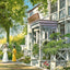 A Honolulu Mansion in 1909 Vintage Print (7 Sizes) - Restored