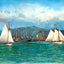 Honolulu Harbor in 1909 Vintage Print (7 Sizes) - Premium Print