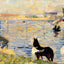 Horses in the Water 1883 Painting by Georges Seurat Art Print (6 Sizes)