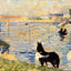 Horses in the Water fine art print by Georges Seurat (1883)