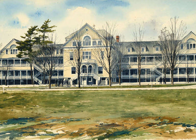 Hospital Togus Maine in 1905 Art Print (7 Sizes) - Enhanced