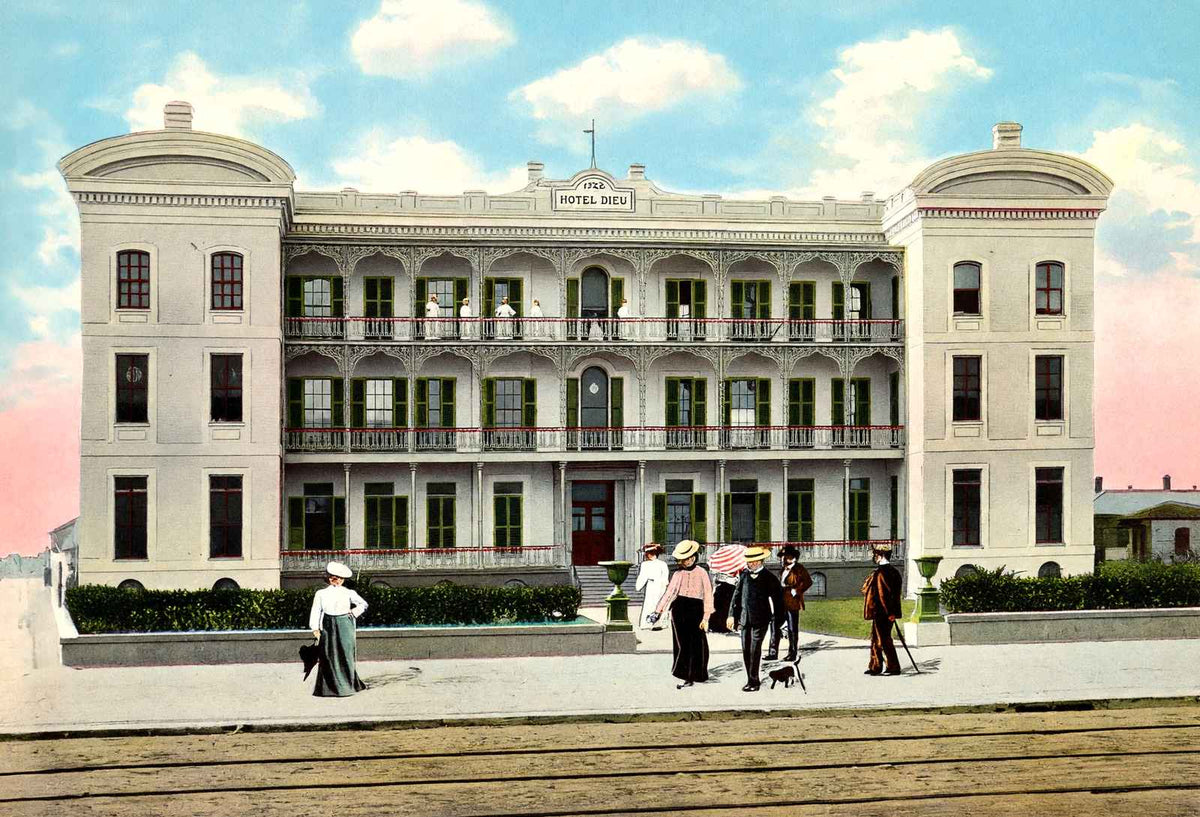 Hotel Dieu New Orleans in 1907 Vintage Print (7 Sizes) - Premium Quality