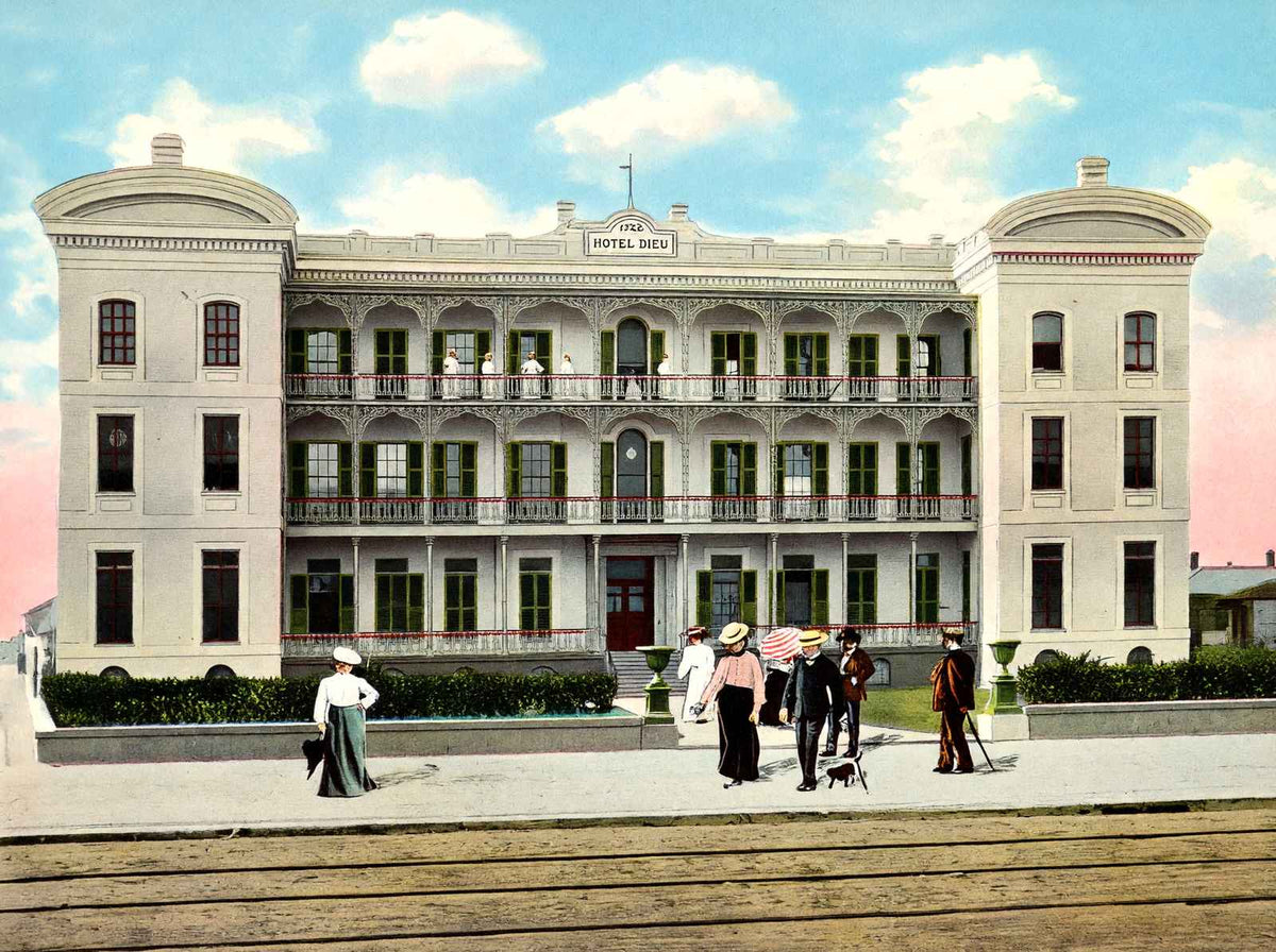 Hotel Dieu New Orleans in 1907 Vintage Print (7 Sizes) - Premium Quality