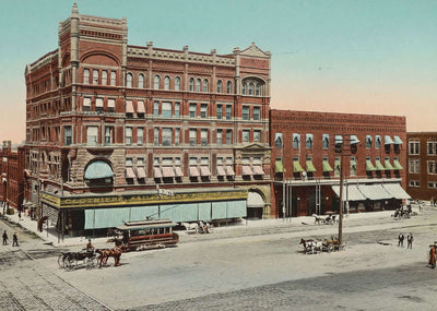 Hotel Worth Fort Worth in 1906 Vintage Print (7 Sizes) - High Quality