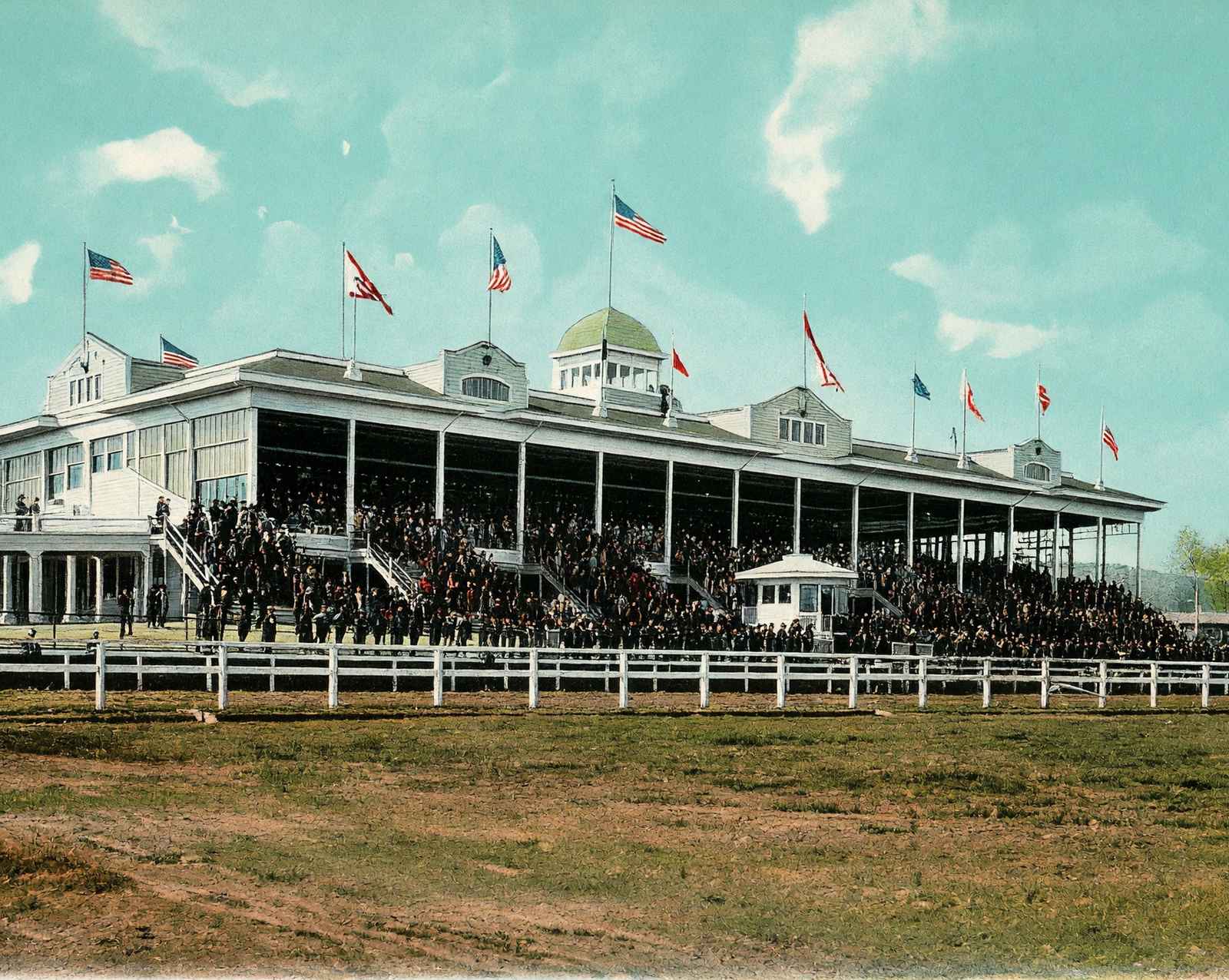 Oak Lawn Race Track vintage print