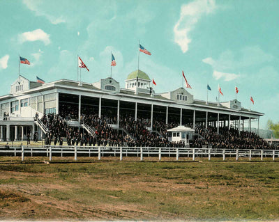 Oak Lawn Race Track vintage print