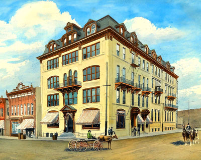 Hotel Ponce de Leon in Roanoke in 1908 painting