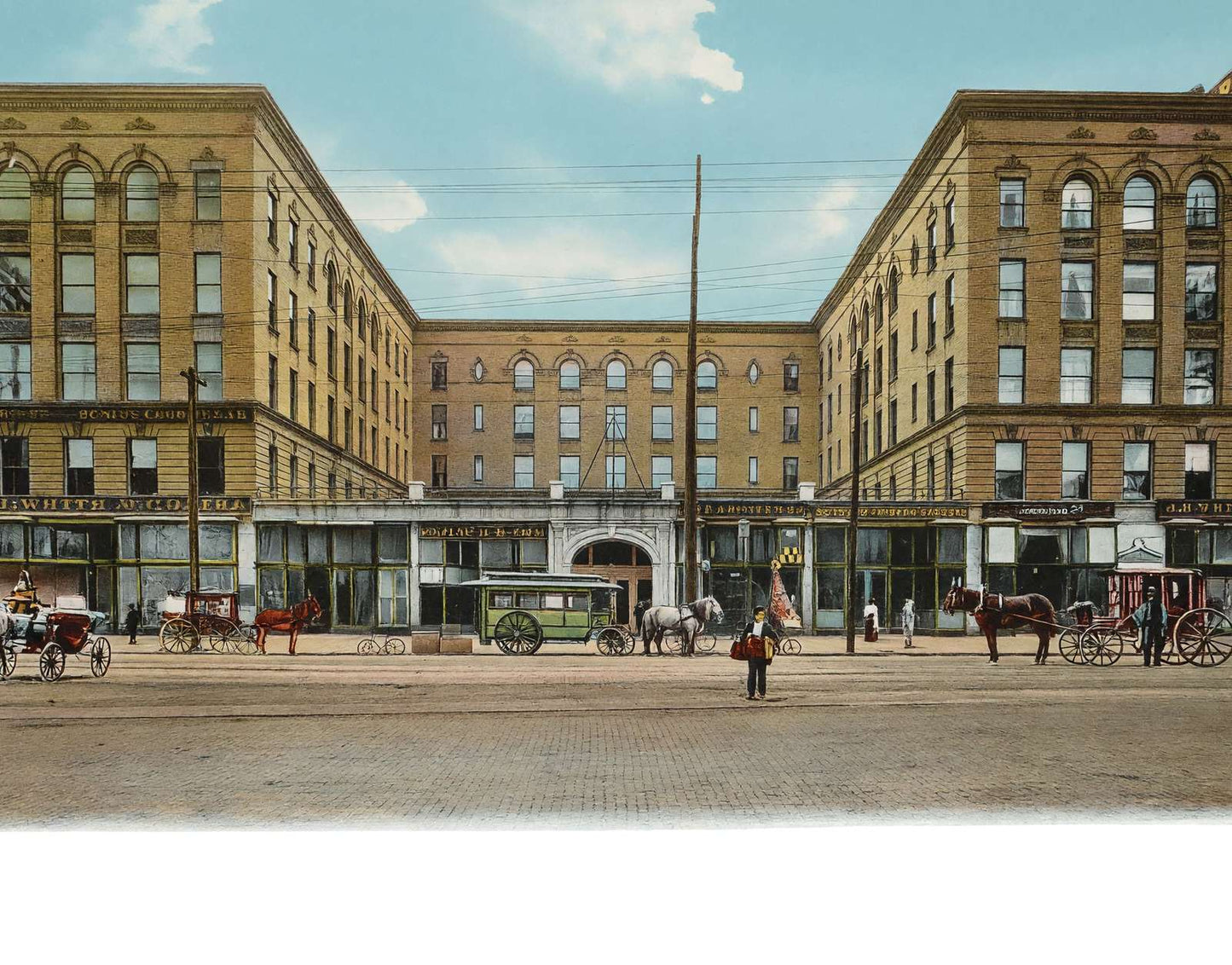 Hotel Albion Augusta GA in 1907 Vintage Print (7 Sizes) - Premium Quality