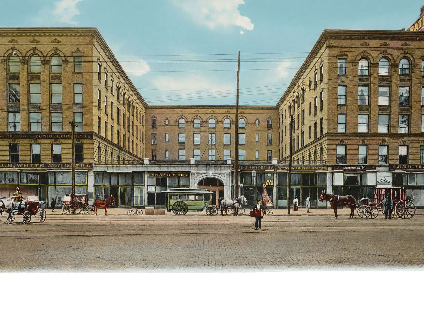 Hotel Albion Augusta GA in 1907 Vintage Print (7 Sizes) - Premium Quality
