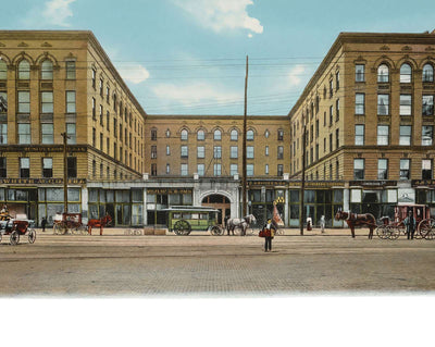 Hotel Albion in Augusta in 1907 vintage print