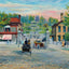 Grand Entrance to Reservation Hot Springs AR in 1906 Painting Print (7 Sizes)