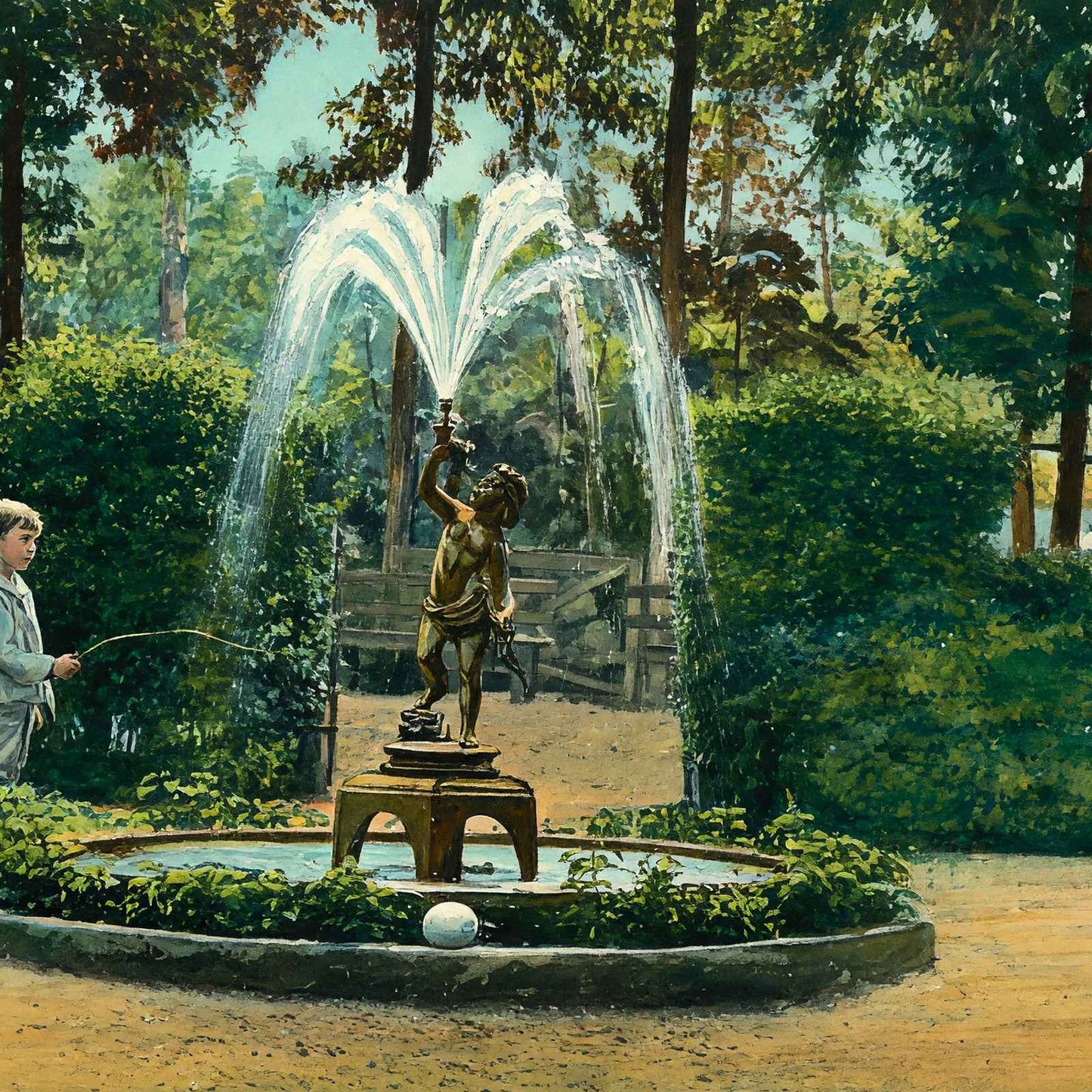 Entering the Ostrich Farm Hot Springs AR in 1907 Art Print (7 Sizes)