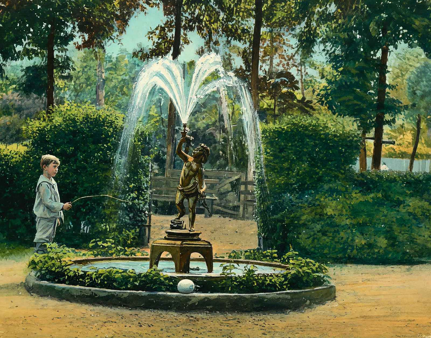 Entering the Ostrich Farm Hot Springs AR in 1907 Art Print (7 Sizes)