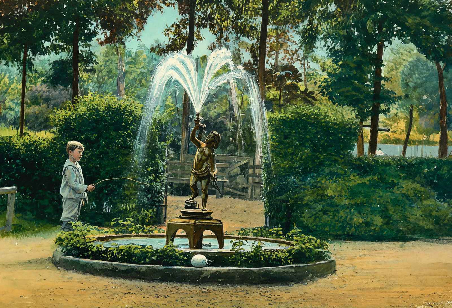 Entering the Ostrich Farm Hot Springs AR in 1907 Art Print (7 Sizes)