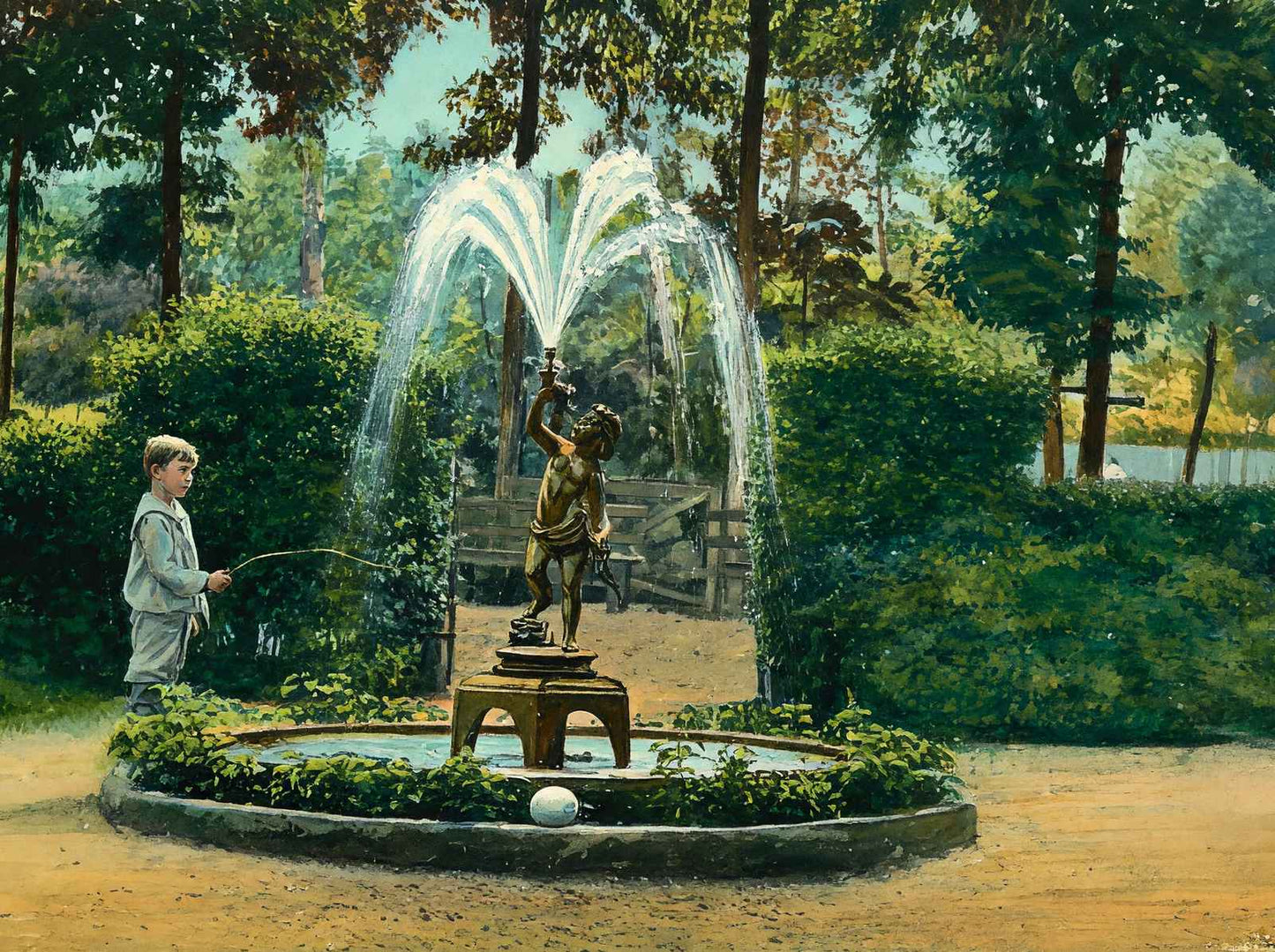 Entering the Ostrich Farm Hot Springs AR in 1907 Art Print (7 Sizes)