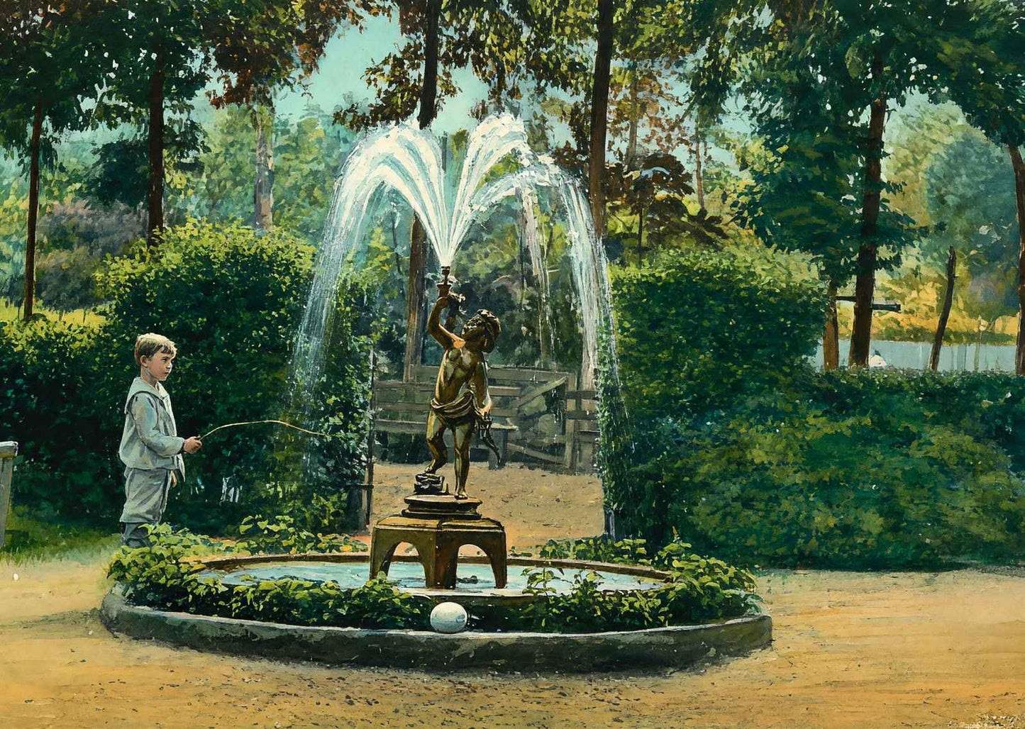 Entering the Ostrich Farm Hot Springs AR in 1907 Art Print (7 Sizes)