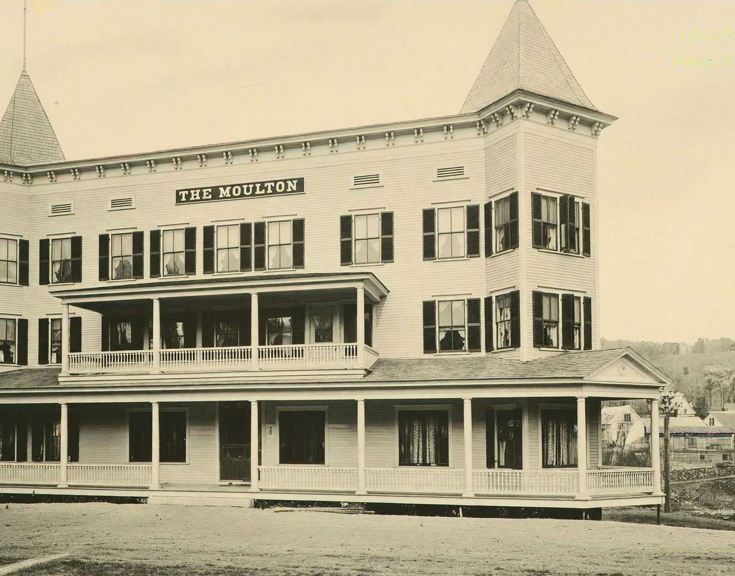 Hotel Moulton Lisbon NH in 1906 Vintage Print (7 Sizes) - High Quality