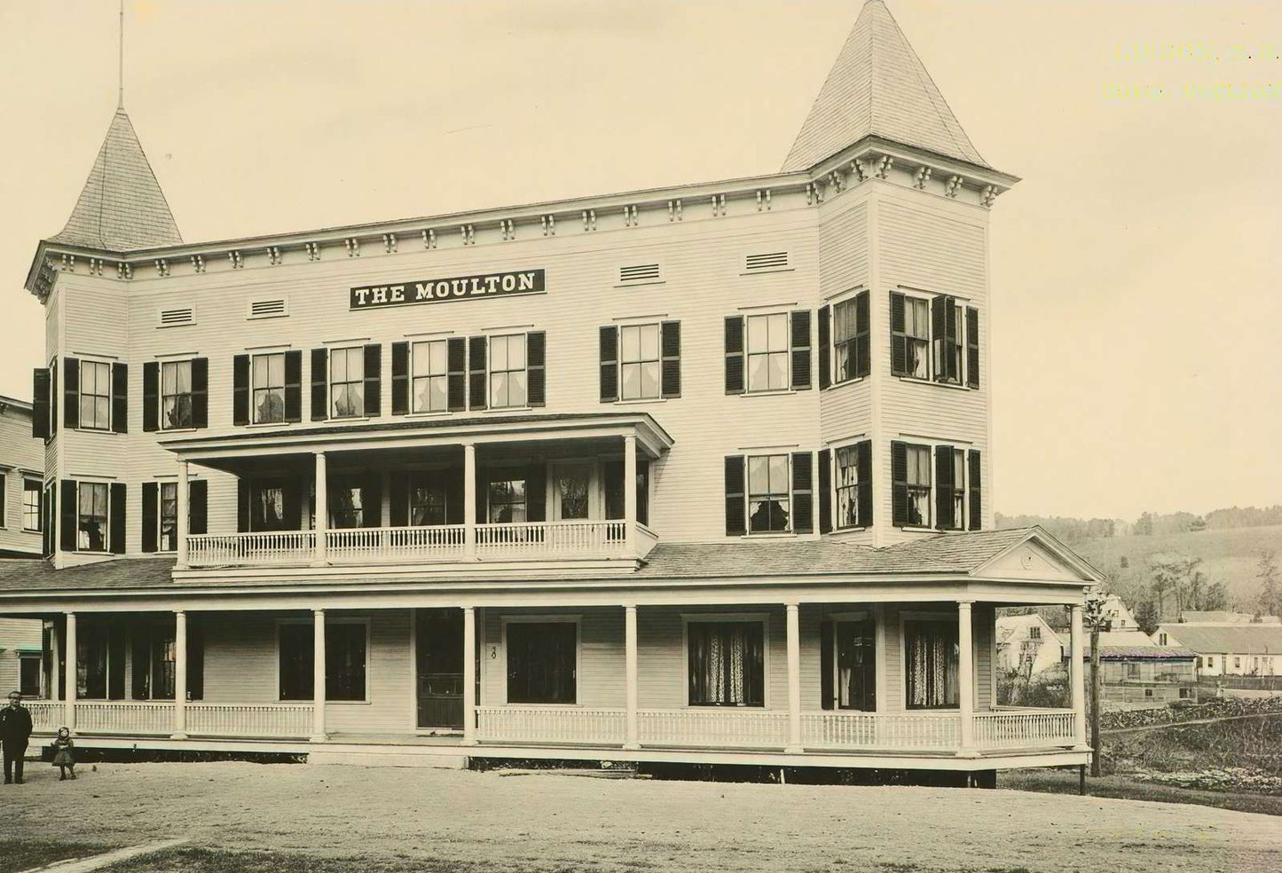 Hotel Moulton Lisbon NH in 1906 Vintage Print (7 Sizes) - High Quality