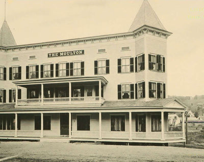Hotel Moulton in Lisbon in 1906 vintage print
