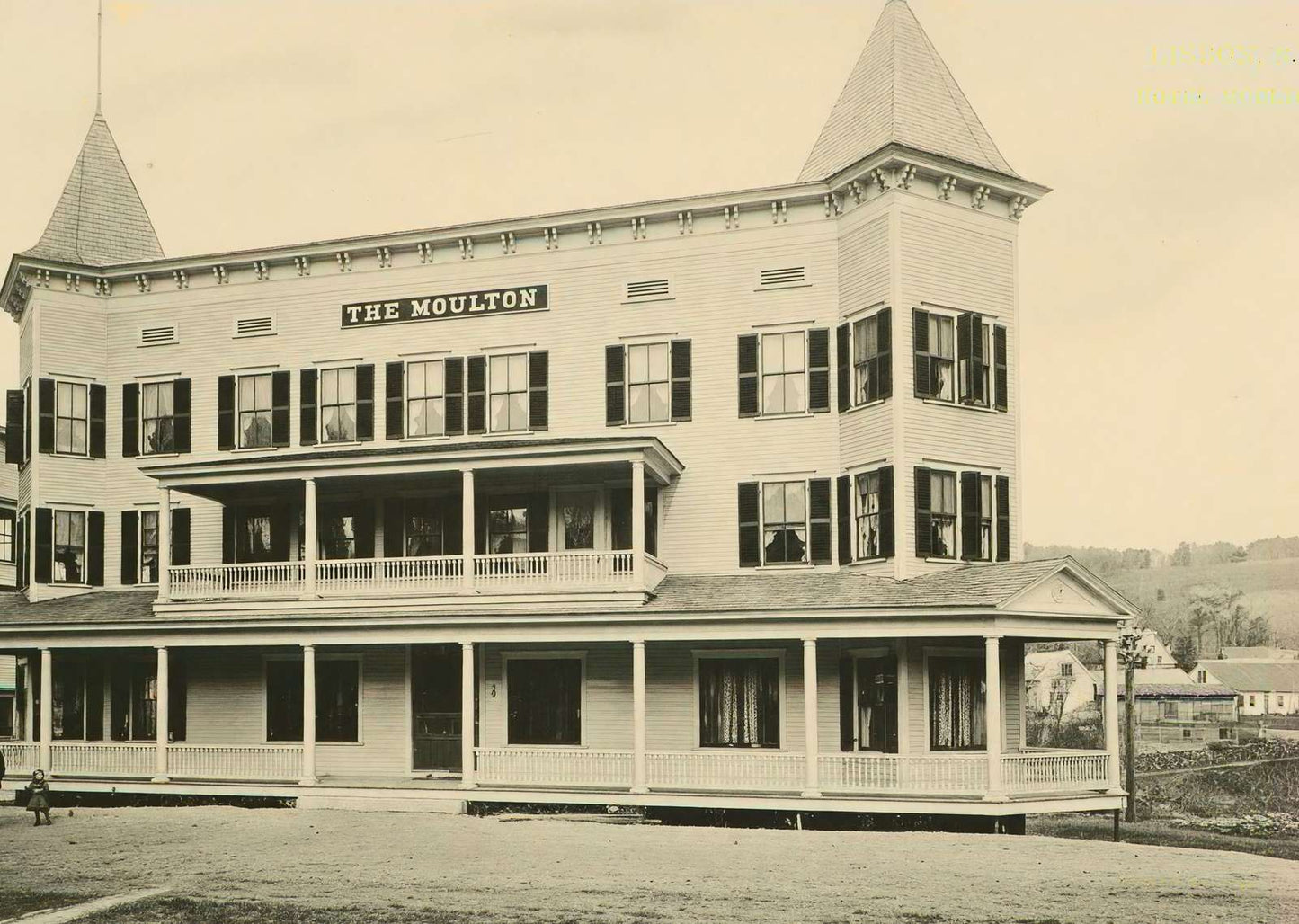 Hotel Moulton Lisbon NH in 1906 Vintage Print (7 Sizes) - High Quality