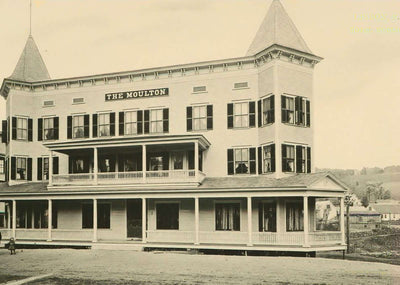 Hotel Moulton Lisbon NH in 1906 Vintage Print (7 Sizes) - High Quality