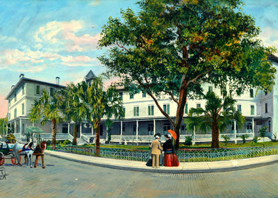 Hotel St George St Augustine FL in 1909 Art Print (7 Sizes) - Premium Quality